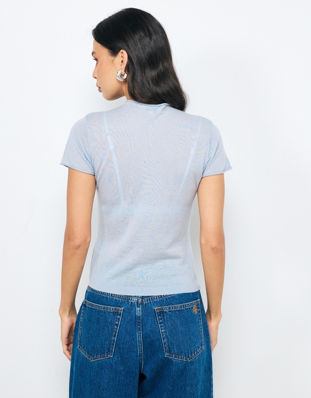 AERE - Ari Semi-Sheer Merino Wool Knit Top