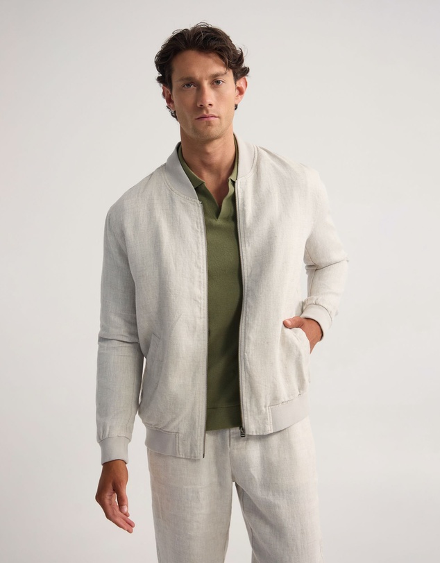 Oxford - Henry French Linen Bomber Jacket