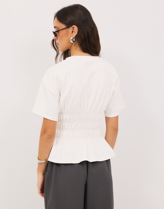 Calli - Harry Smocked Crewneck Top