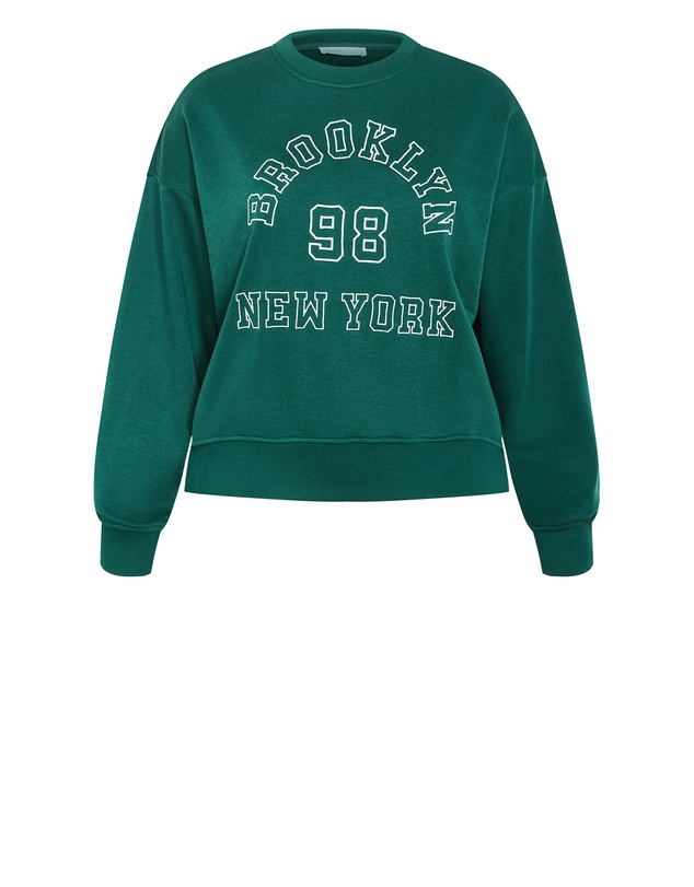 City Chic - Brooklyn Crew Neck Sweatshirt