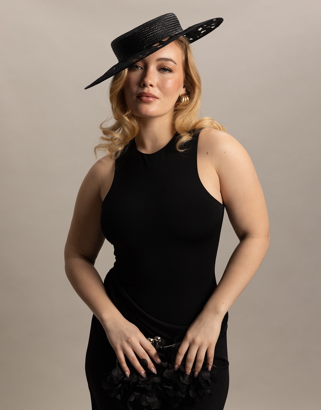 Morgan & Taylor - Chloe Racewear Boater in Black