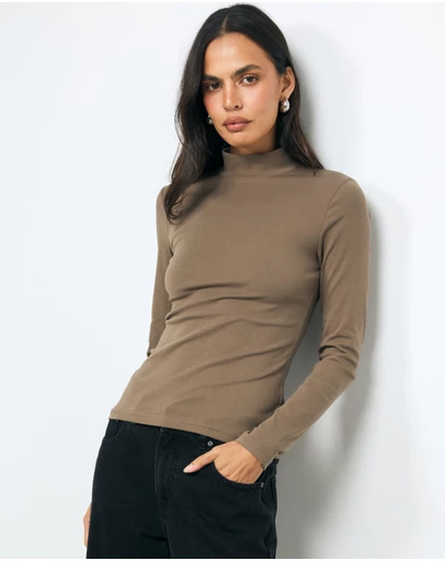 AERE - Mock Neck T-Shirt