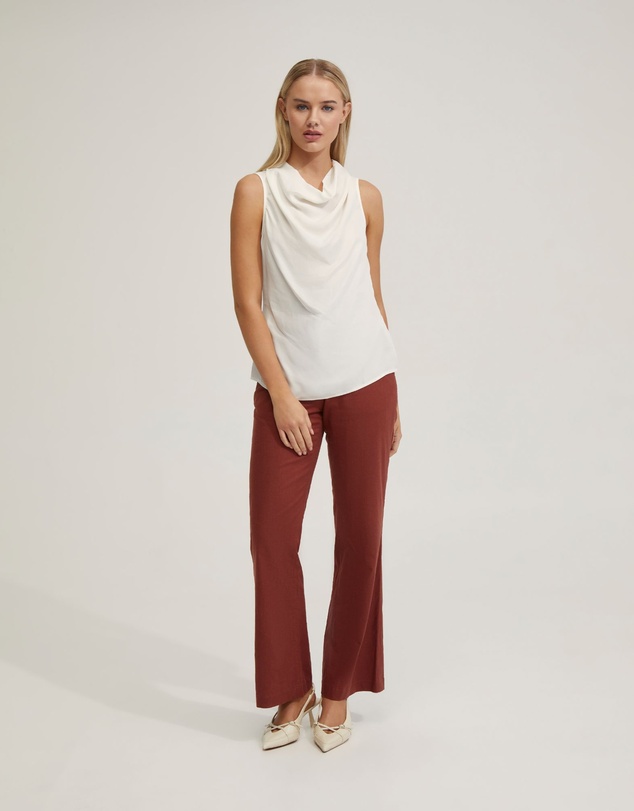 Oxford - Fern Cupro Blend Soft Neck Top