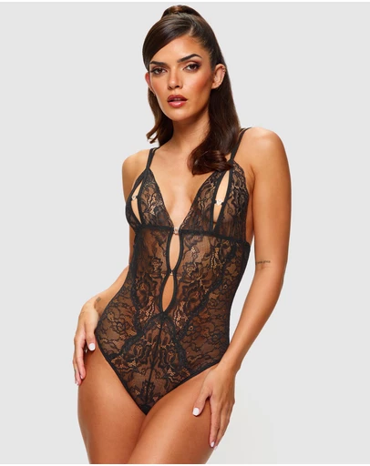 Ann Summers - Diamond Heart Crotchless Bodysuit