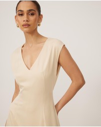 Tussah - V-Neck Midi Dress