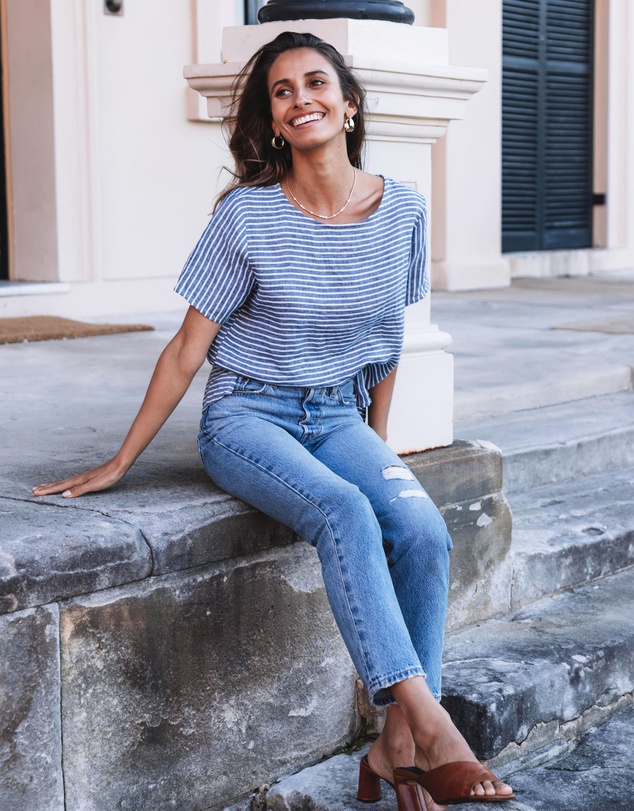 CAMIXA - Teena Linen T-shirt Top