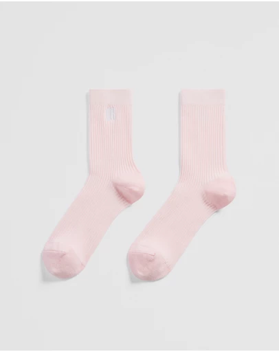 Country Road - Australian Cotton Blend Cr Ribbed Three Quarter Crew Sock