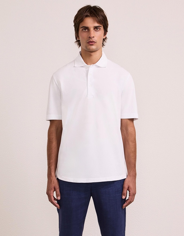 Frescobol Carioca - Luca Cotton Piquet SS Button Up Polo