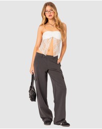 EDIKTED - Twilight Sheer Lace split front top