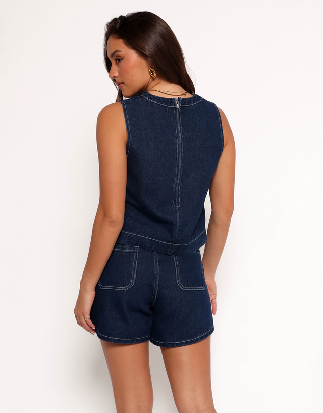 Petal & Pup - Levi Top - Dark Denim