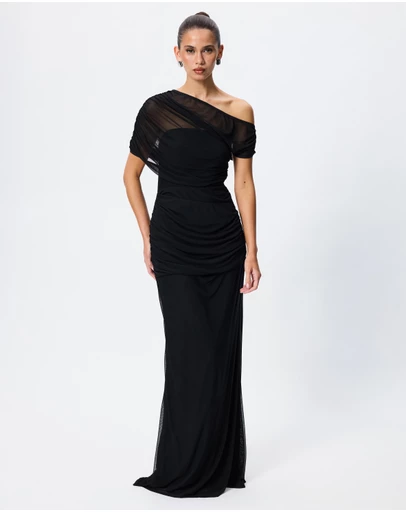 Tussah - Eleanor Mesh Off The Shoulder Maxi Dress