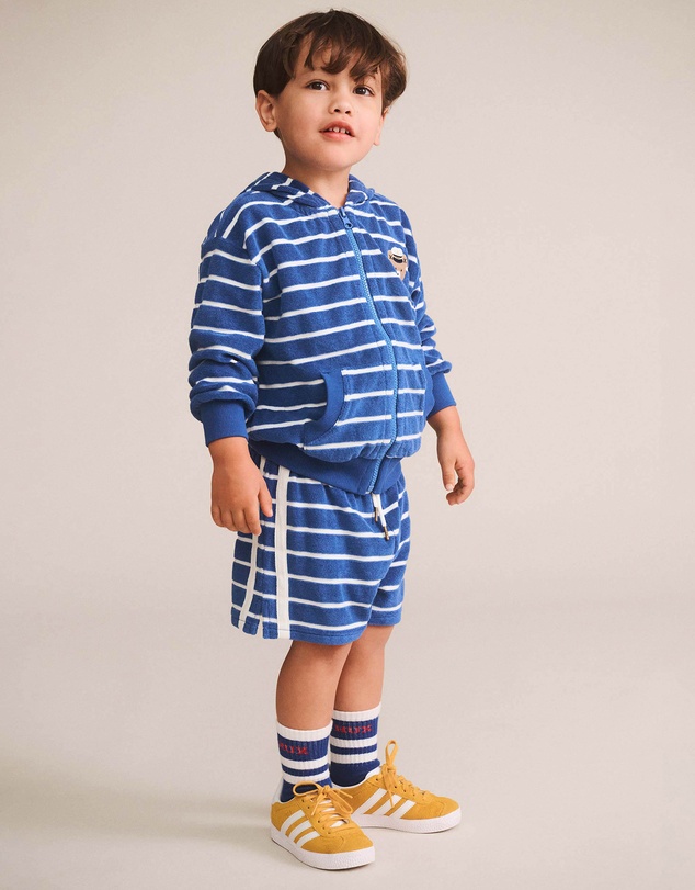 Huxbaby - Nautical Hux Towelling Zip Hoodie - Babies-Teens