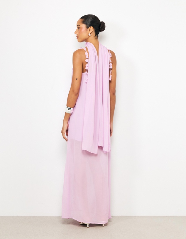 AERE - Ilaria Floral Scarf Maxi Dress