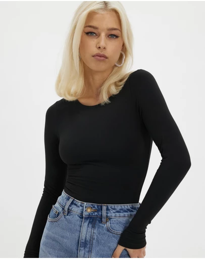 Dazie - Make Your Move High Neck Long Sleeve Bodysuit