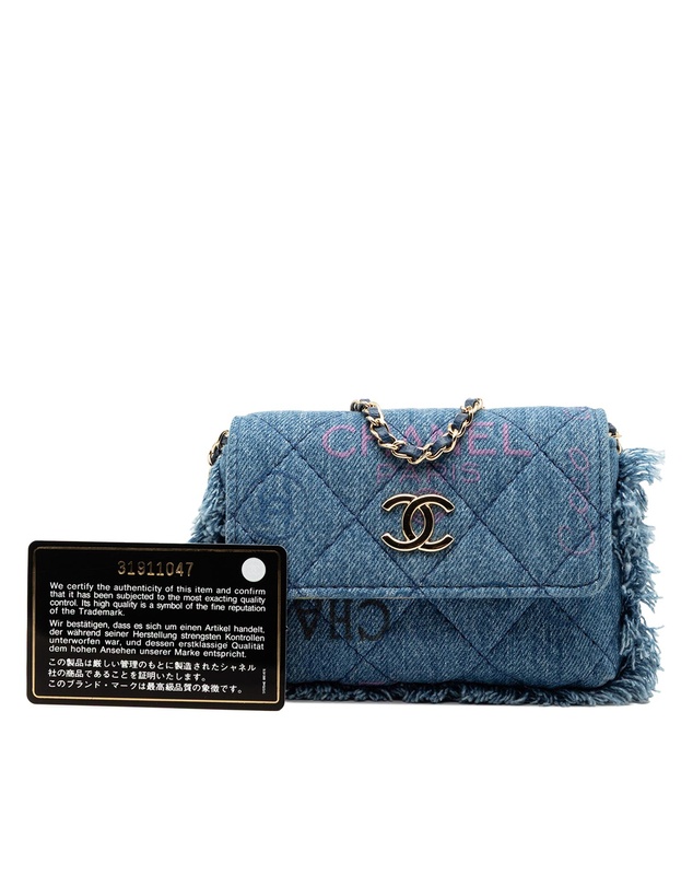 Pre-Loved by Azura Reborn - Pre-Loved Fringe Denim Mood Clutch with Chain