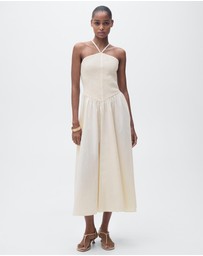 M.N.G - Fede Combined Halter-Neck Dress