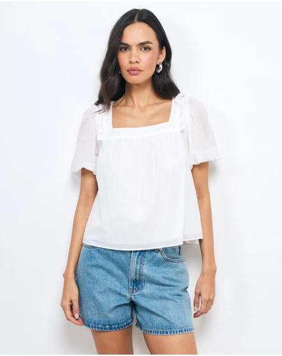 AERE - Ophelia Square Neck Top