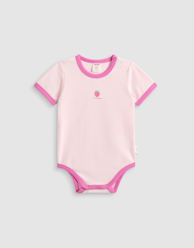 Seed Heritage - Strawberry Rib Bodysuit