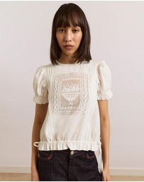 Damson Madder - Mabel Lace Insert Blouse