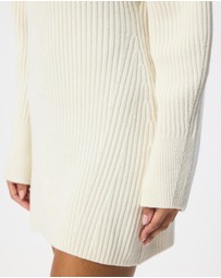 & Other Stories - Rib-Knit Mock-Neck Mini Dress