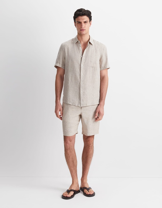 Sportscraft - Short Sleeve Yarn Dyed Linen Shirt