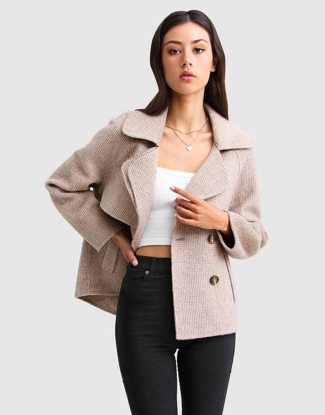 Belle & Bloom - I'm Yours Wool Blend Peacoat