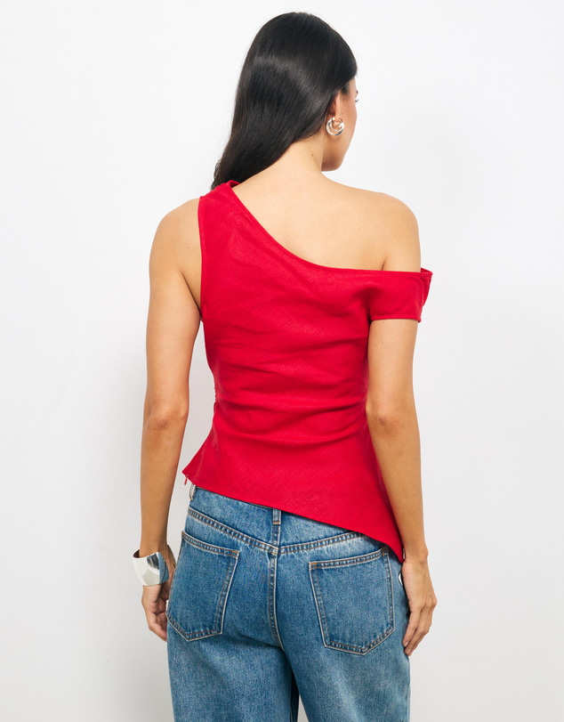 AERE - Isadora Asymmetric Draped Top