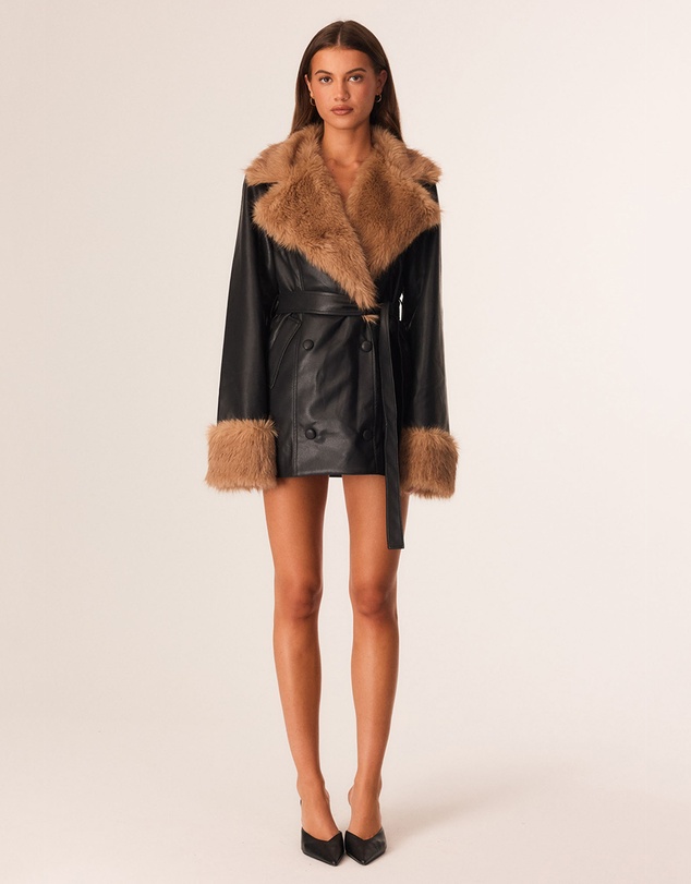 SNDYS - Cedric Faux Fur Leather Jacket