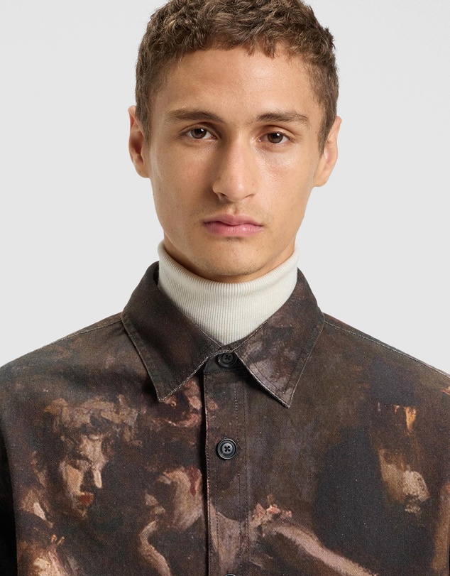 HUGO - Oversized-Fit Shirt in Cotton With Ballerina Print