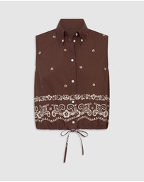 Oroton - Floral Bandana Crop Shirt