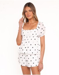 Petal & Pup - Julia Set - Black Polkadot