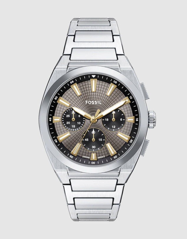 Fossil - Everett Silver Tone Chronograph Watch