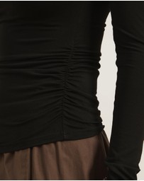Atmos&Here - Poppy Asymmetrical Draped Jersey Top