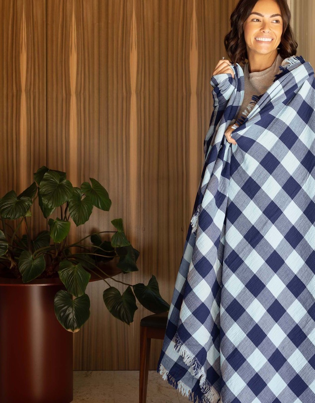 Bambury - Willow Cotton Gingham Throw