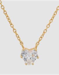 Georgini - GEORGINI MIDNIGHT VELVET BABY HEART NECKLACE GOLD
