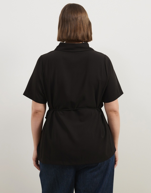 Atmos&Here Curvy - Aveline Tie Back Shirt