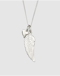 Elli Jewelry - Necklace Crystal Feather 925 Sterling Silver