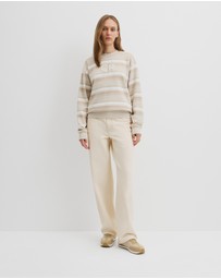 Country Road - Australian Cotton Stripe Country Road Logo Sweat