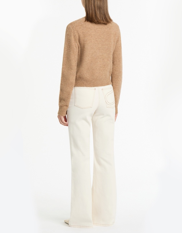 Carla Zampatti - Ecru Bootleg Denim Jeans