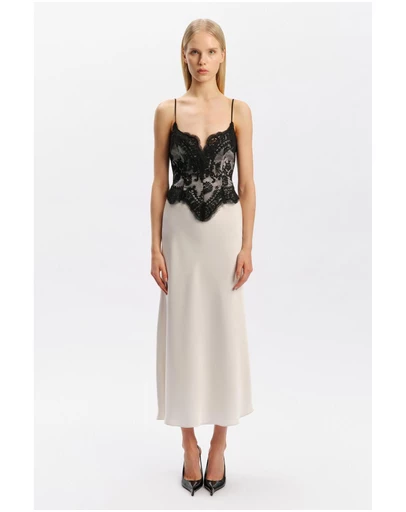 Bardot - Ravinia Lace Bodice Midi Dress