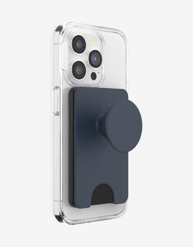 PopSockets - PopWallet+ MagSafe Softgoods Phone Wallet Card Holder+ Magnetic Adapter Ring