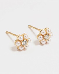 Lovisa - Gold Plated Brass Flower Chain Earrings 4-Pack