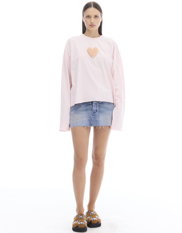 THE TALES - We Love Velvet Heart Long Sleeve Tee