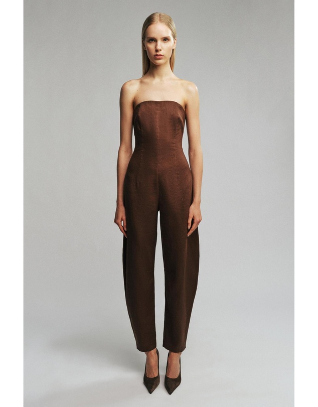Bardot - Lysette Barrel Linen Jumpsuit
