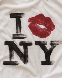 Duke + Dexter - I Kiss NY Vintage White T-Shirt