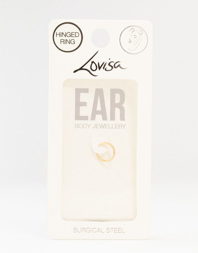 Lovisa - Gold Plated Surgical Steel Pave Band Clicker Ring