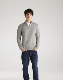 Gant - Cotton Cable Half-Zip Knit