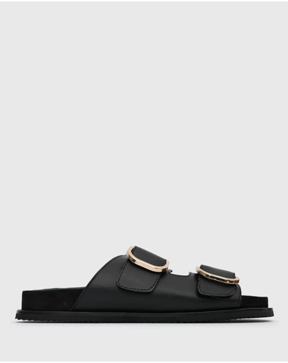 Betts - Margot Leather Buckle Slides