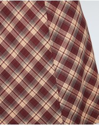Dazie - Bronte Bias Cut Check Maxi Skirt