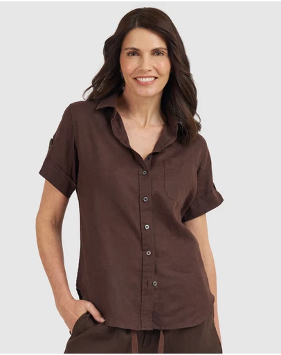 CAMIXA - FEBE Short Sleeve Linen shirt